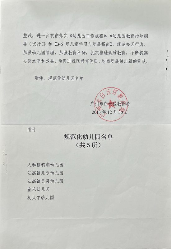 规范化幼儿园批准文件 第2页