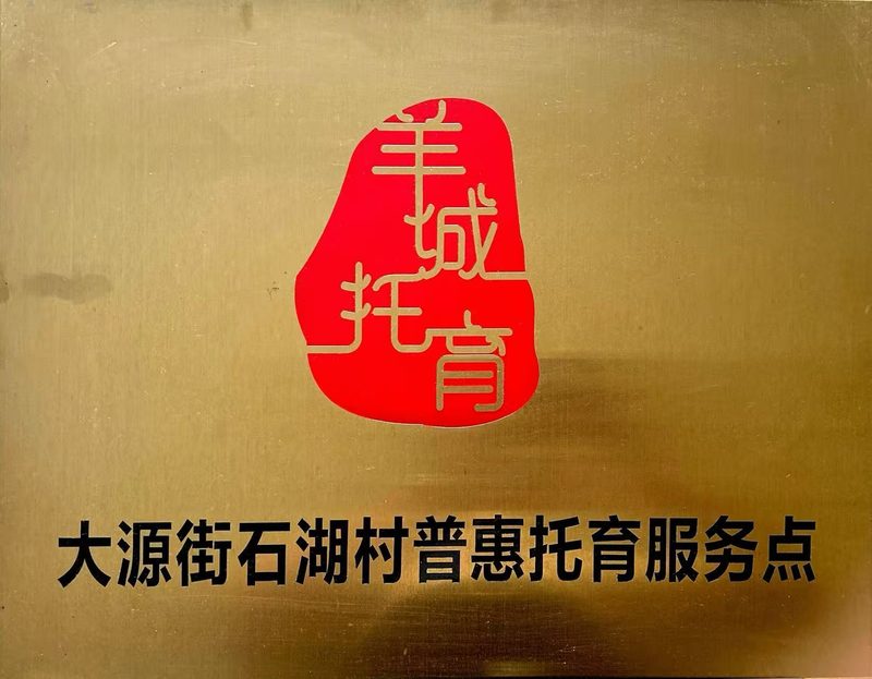大源街普惠托育服务点 牌匾